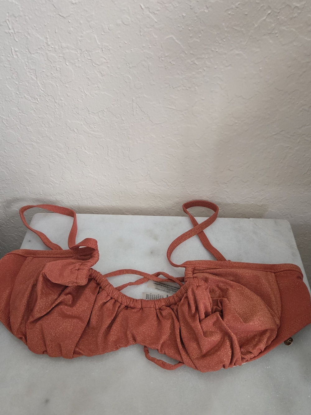 Victoria's Secret Shimmery Rust-Orange Bikini Top